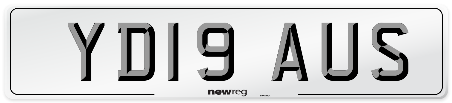 YD19 AUS Number Plate from New Reg
